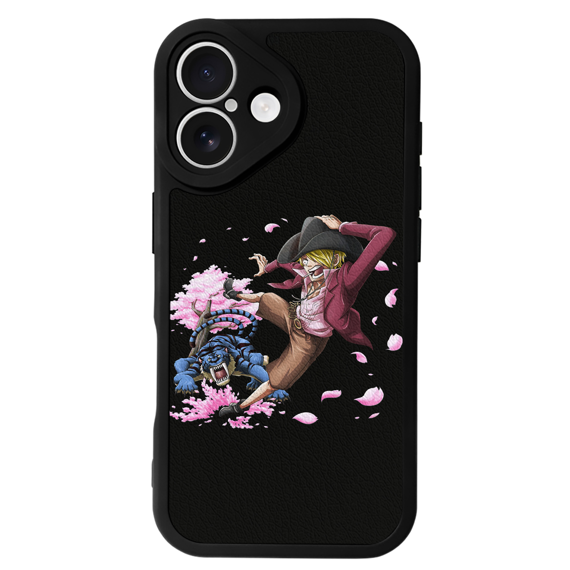 （画像用） ワンピース サンジ ONE PIECE Sanji 【iPhone 16シリーズ対応】シリコンスマホケース（レザー調） 材質：シリコン